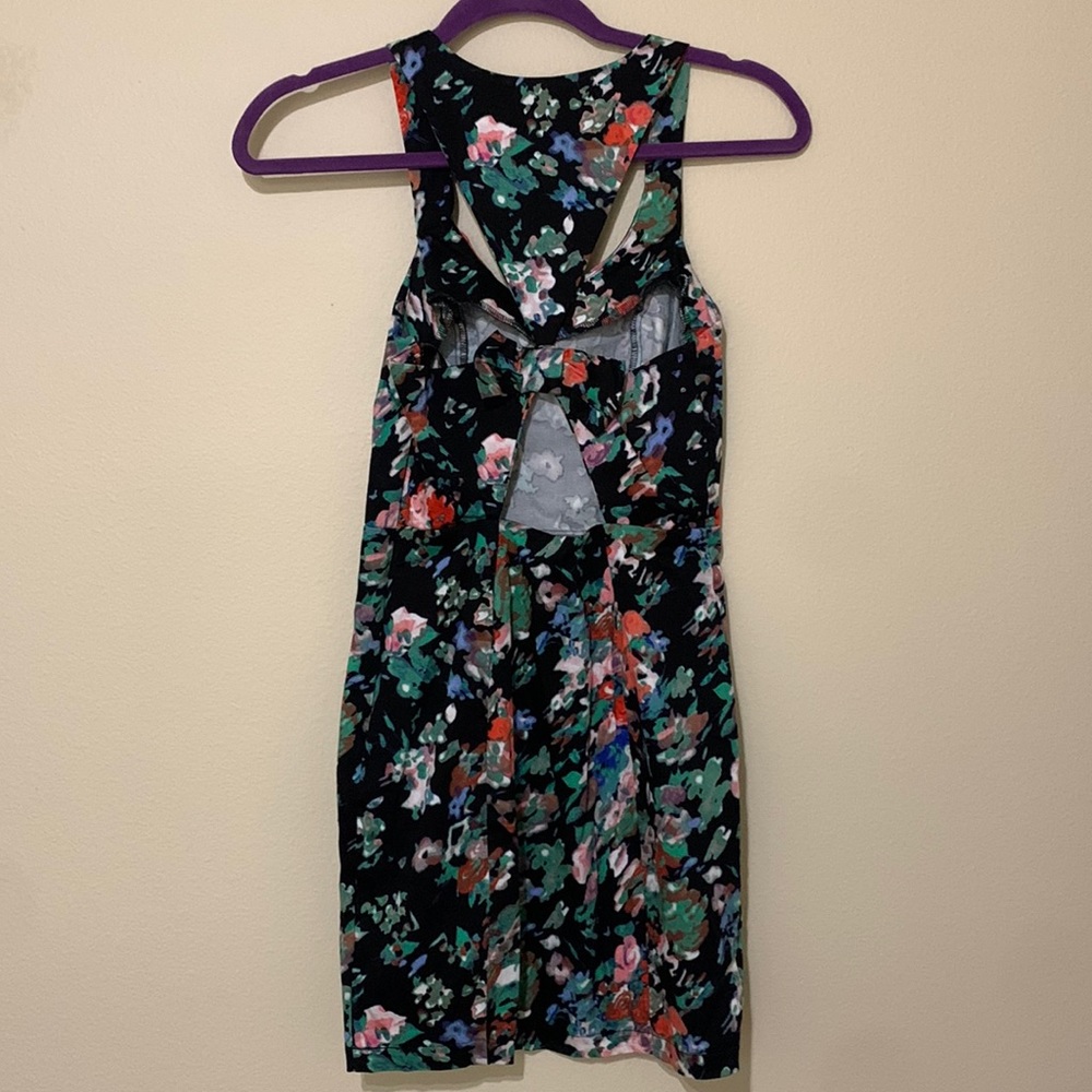 Black floral dress
